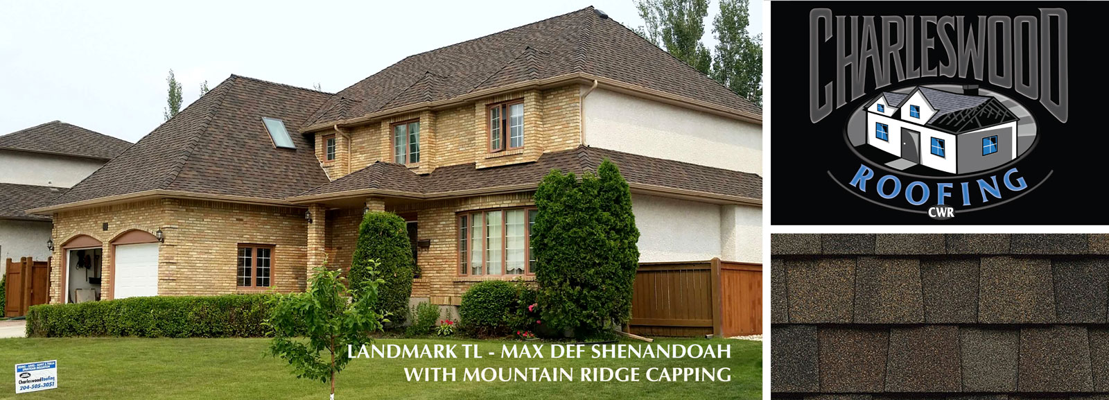 Charleswood Roofing service technician completing a residential roof repair in Winnipeg
